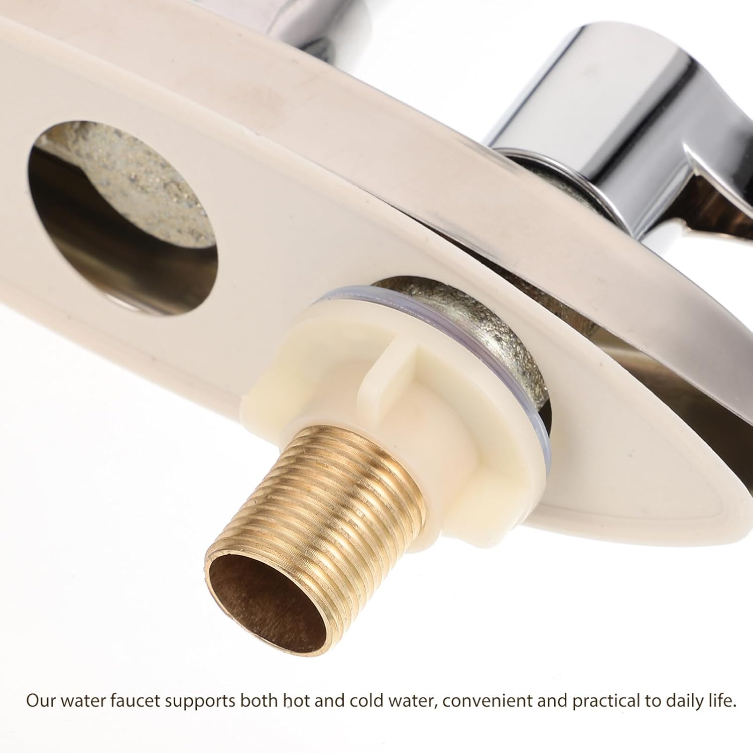 Uonlytech Grifos de baño de cascada de doble manija Grifo de fregadero de metal grifo de agua fría caliente grifo de cocina grifo de lavabo para RV