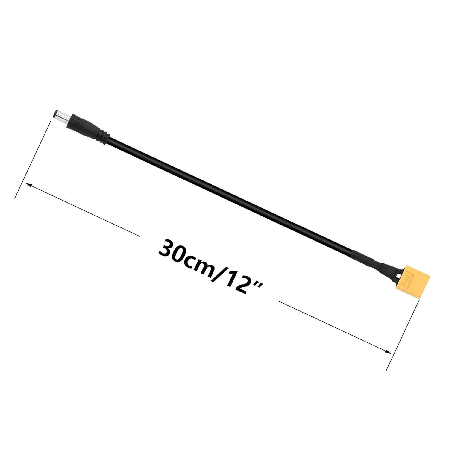 SinLoon Cable adaptador XT60 XT60, cable de carga XT60, conector de bala macho de CC de 0.217 in x 0.098 in para alimentación de monitor Fatshark