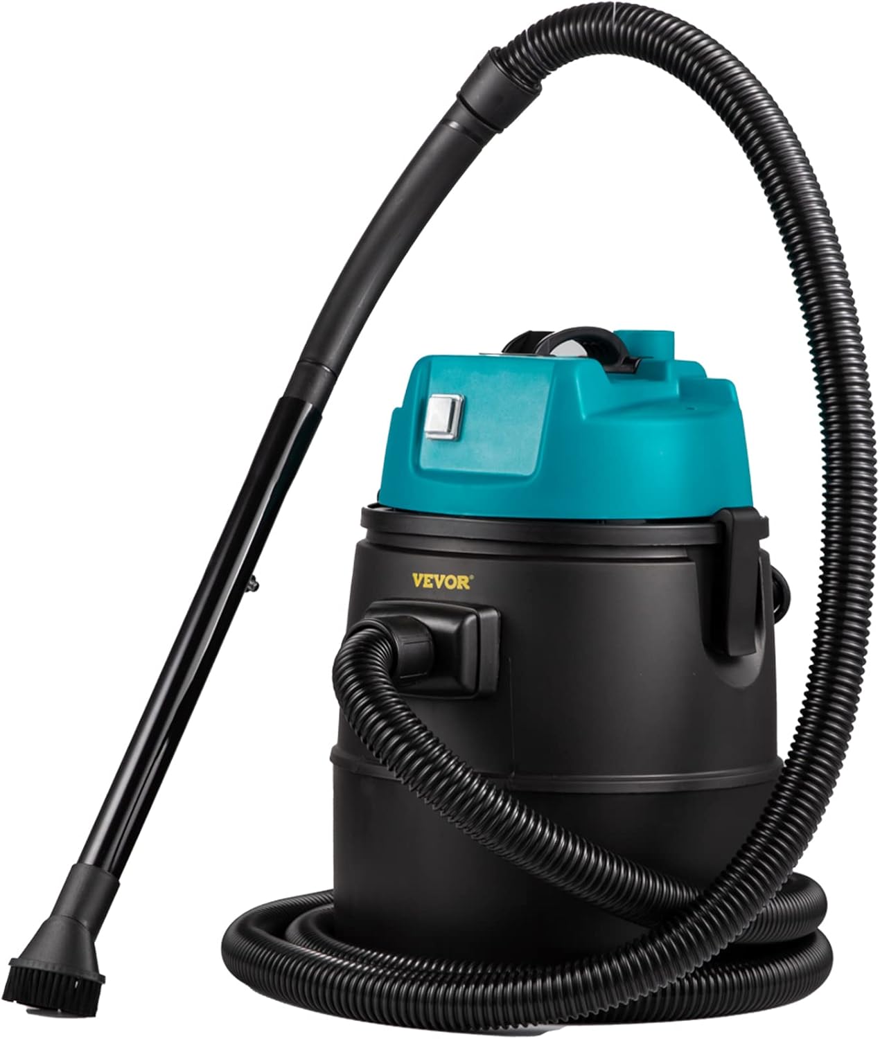 VEVOR Aspiradora de estanque, motor de 1400 W en sistema de succión de una sola cámara, motor de 120 V con cable eléctrico de 15 pies, 4 cabezales