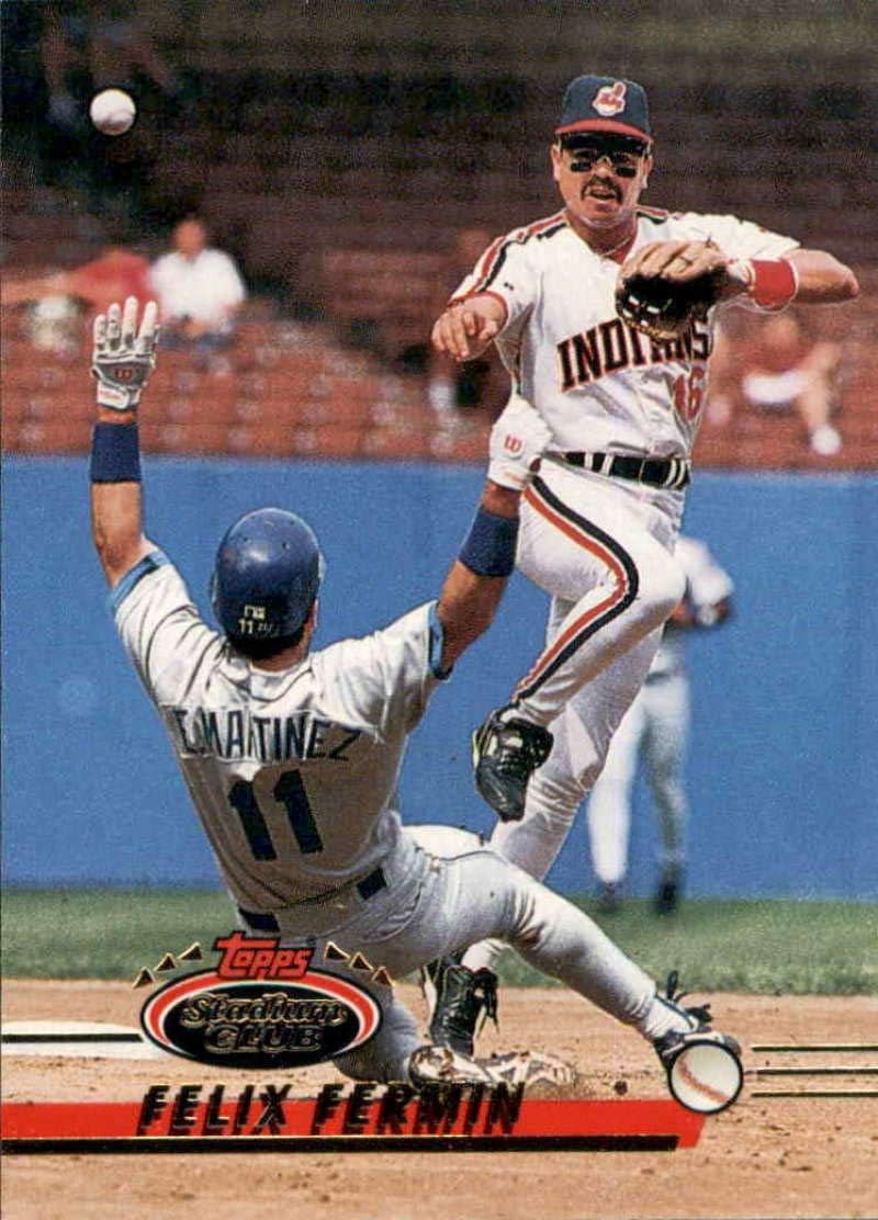 Baseball MLB 1993 Stadium Club #139 Felix Fermin VG Indians