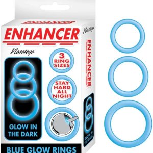 Juego de 3 anillos de brillo azul realzador Juego de 3 anillos de brillo azul realzador