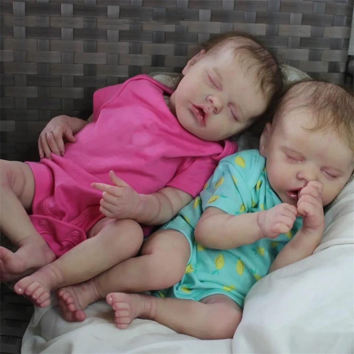 GYCV Muñecas Reborn gemelas, muñecas de bebé recién nacido de aspecto real de 18 pulgadas, muñecas realistas de cuerpo completo, muñecas de bebé