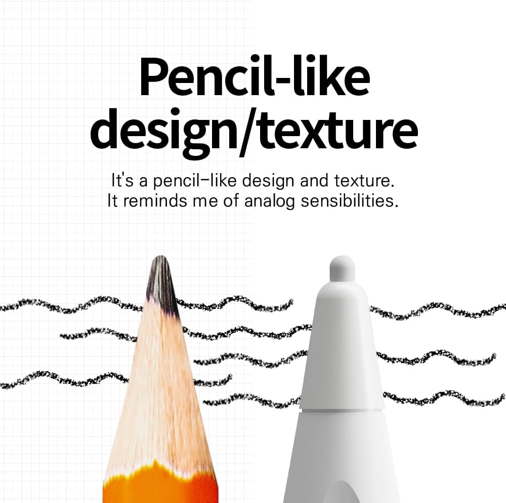 Repuesto de punta de fieltro para Apple Pencil (4 piezas, 1 juego)