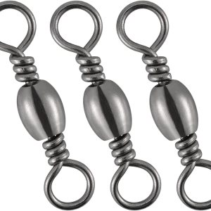 Dr.Fish Barril de pesca giratorio, acero inoxidable, aparejos de pesca, revestimiento de níquel negro, giros de agua dulce con ruedas de agua Dr.Fish Barril de pesca giratorio, acero inoxidable, aparejos de pesca, revestimiento de níquel negro, giros de agua dulce con ruedas de agua