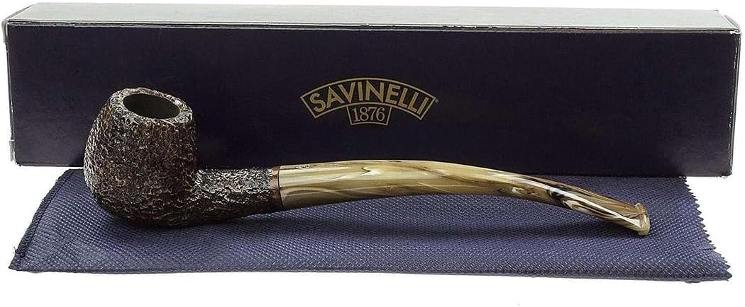 Savinelli El favorito de jengibre – pipa de tabaco italiana acabada a mano, pipa de madera de brezo para tabaco, pipa de tabaco hecha a mano de
