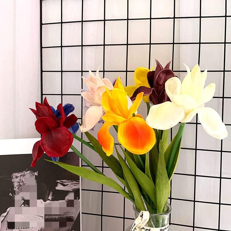 4 flores artificiales de seda, ramo de flores, tallo largo de 18 pulgadas, flores falsas para arreglos de mesa, centro de mesa, fiesta en casa y