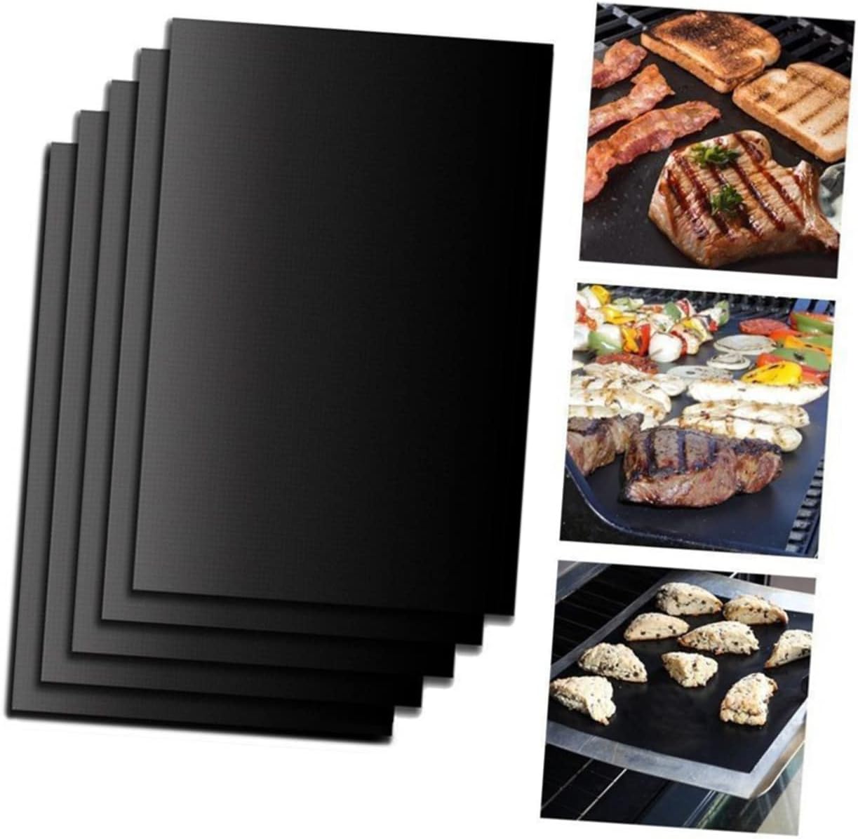 Traje para hombre, 4 piezas, tapete para barbacoa, alfombrillas para parrilla, alfombrilla para barbacoa, alfombrilla para parrilla, antiadherente,