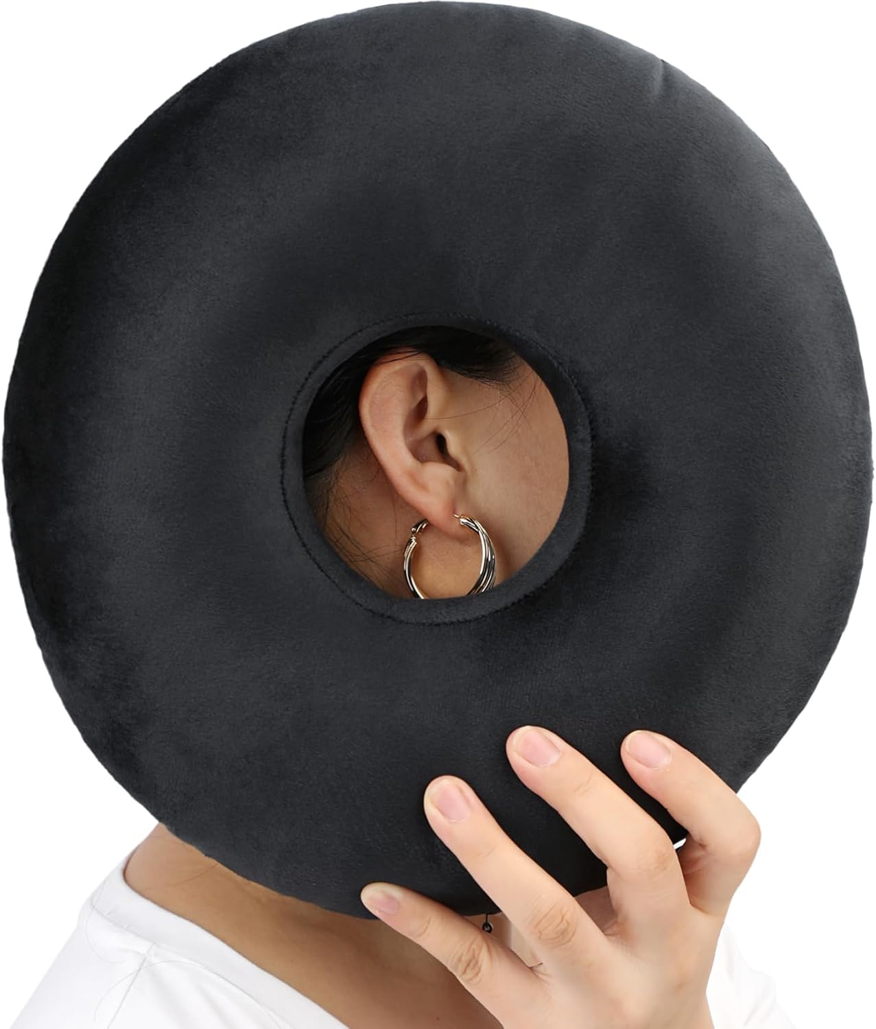 Almohada perforadora con agujero para el dolor de oído CNH Piercing Alivio del dolor de la presión del sueño, dolor de lado, protector de oído,
