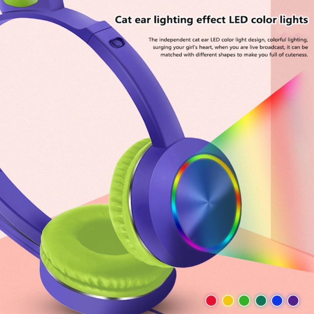 Auriculares para niños con micrófono, IPX4 resistente al agua, control de volumen ajustable de 85 dB94 dB, cable de 5 pies de longitud de 0.138 in,