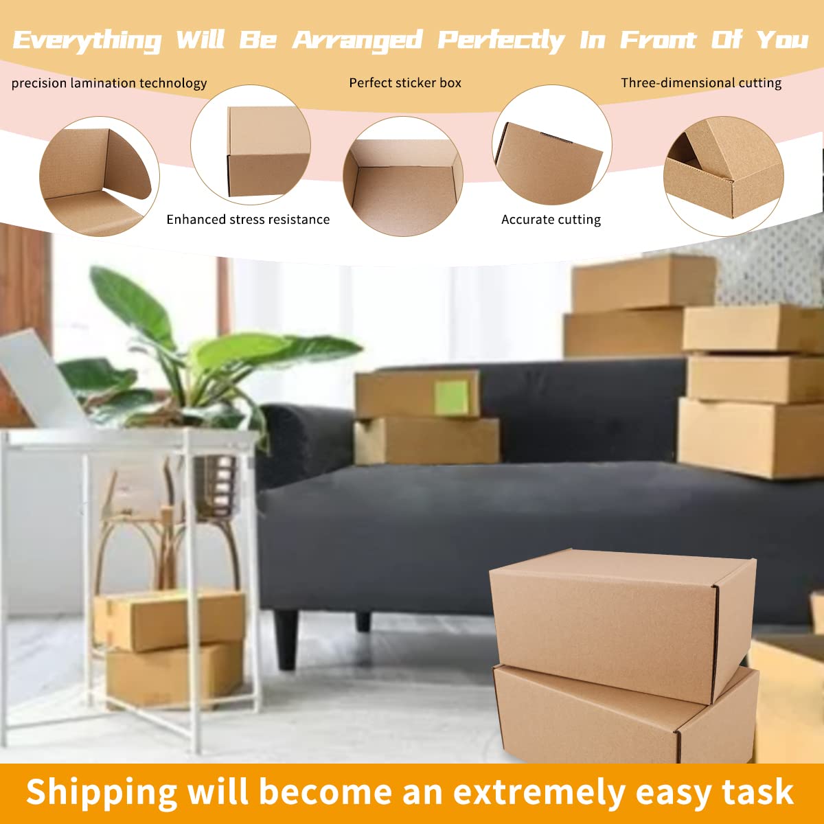 JIUZHOUXIN Cajas de envío, 7 x 5 x 2 pulgadas, que son antiimpacto, vienen con una exquisita etiqueta de sellado. Embalaje adecuado para comercio