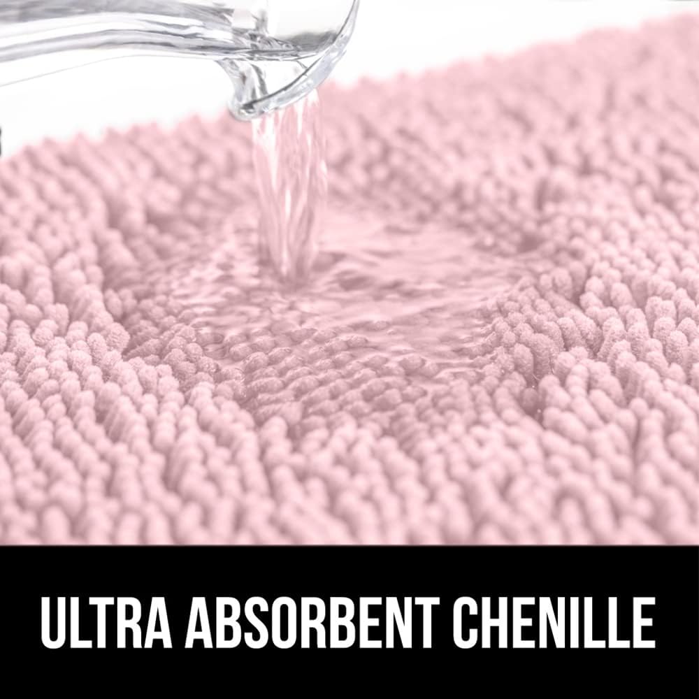 Gorilla Grip – Alfombra de baño de lujo, de felpa, extra suave, duradera y absorbente, lavado y secado a máquina, perfecta para una sola alfombra