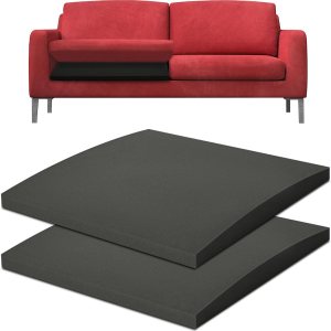 HAVARGO Juego de 2 cojines de sofá para asiento hundido, soporte de sofá para cojines caídos, de espuma de alta densidad, color gris oscuro HAVARGO Juego de 2 cojines de sofá para asiento hundido, soporte de sofá para cojines caídos, de espuma de alta densidad, color gris oscuro