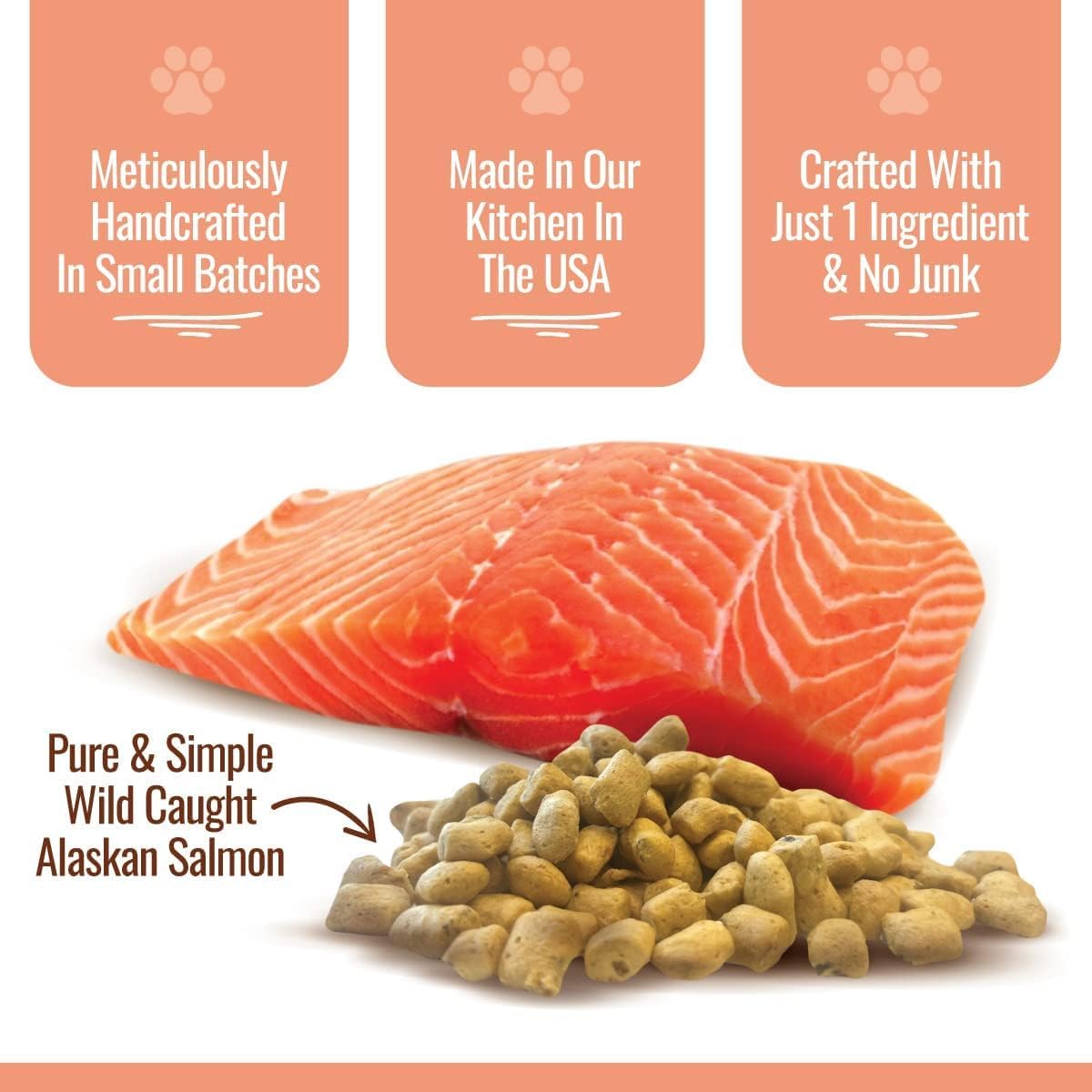 Smart Cookie Bocaditos de salmón liofilizado  Golosinas de salmón liofilizado de un solo ingrediente para perros  Golosinas de entrenamiento de