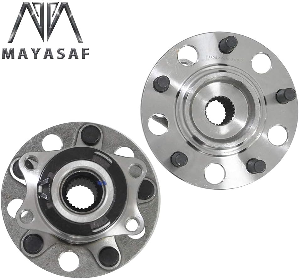 MAYASAF 512333 2 unidades, 4X4 4WD solamente Conjunto de cojinete de cubo de rueda trasera para Dodge calibre 2007-2008, para Jeep 2007-2017