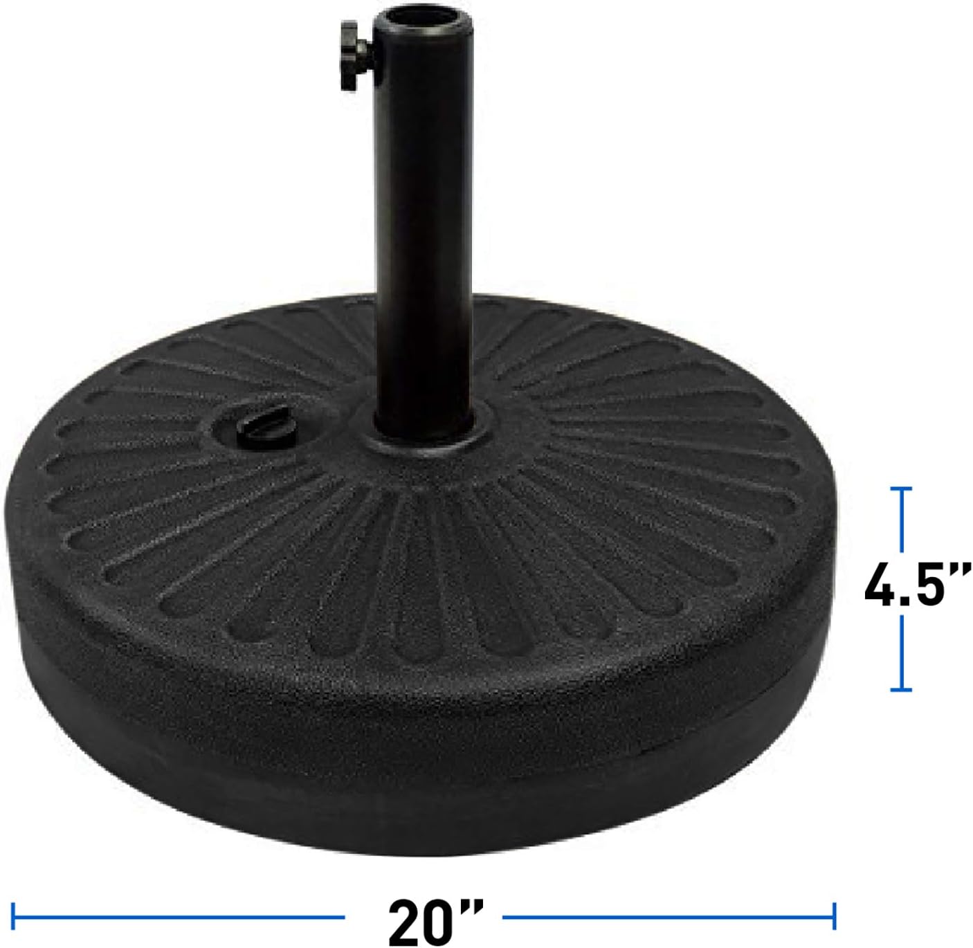 EASYGO PRODUCTS Base de sombrilla rellena de agua, para patio al aire libre, resistente, color negro