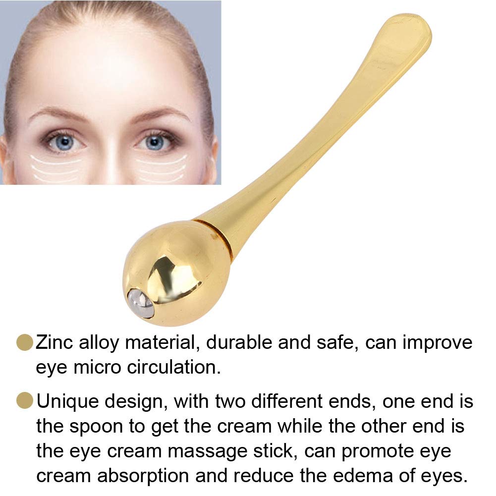 Palitos de masaje de crema para ojos, aplicador de crema de ojos de aleación de zinc, antiarrugas, alivio de fatiga ocular, palo de masaje para