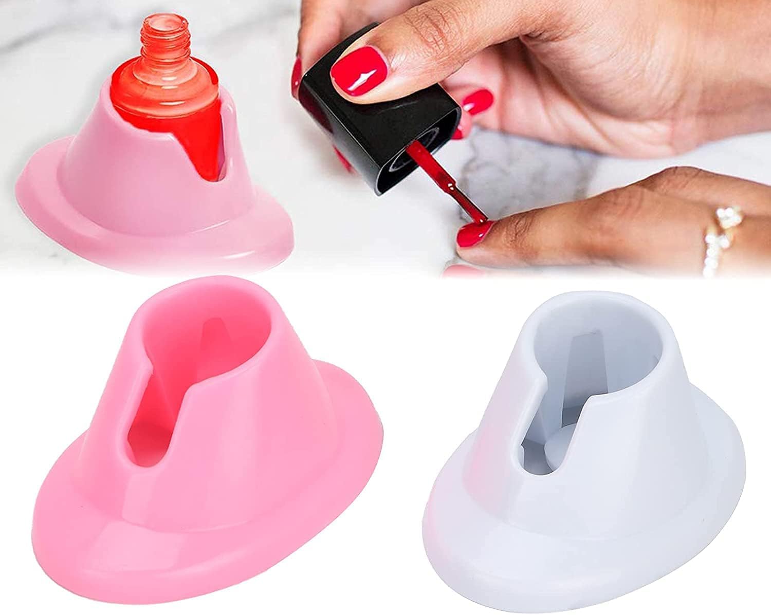 Galyacht Soporte para botella de esmalte de uñas de goma suave, soporte de esmalte de uñas, organizador de arte de uñas, herramientas de manicura