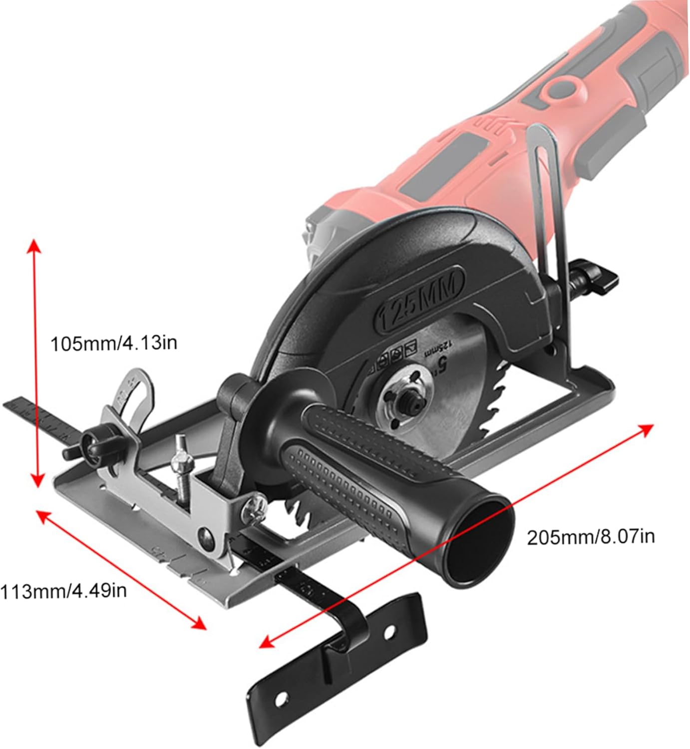 Soporte de amoladora angular ajustable de 45 grados, soporte de corte preciso, soporte fijo con regla guía para máquina 100-125 herramienta casera