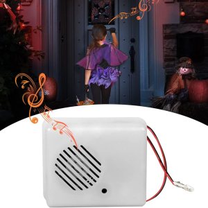 OILK Sensor de sonido de Halloween, altavoz de grito de terror, accesorios activados por voz, sensor de altavoz de sonido aterrador para decoración OILK Sensor de sonido de Halloween, altavoz de grito de terror, accesorios activados por voz, sensor de altavoz de sonido aterrador para decoración