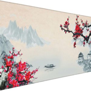 Sakura – Alfombrilla de mouse grande para videojuegos, tamaño XXL, diseño de flor de cerezo, base de goma antideslizante de 35.4 x 15.7 pulgadas con Sakura – Alfombrilla de mouse grande para videojuegos, tamaño XXL, diseño de flor de cerezo, base de goma antideslizante de 35.4 x 15.7 pulgadas con