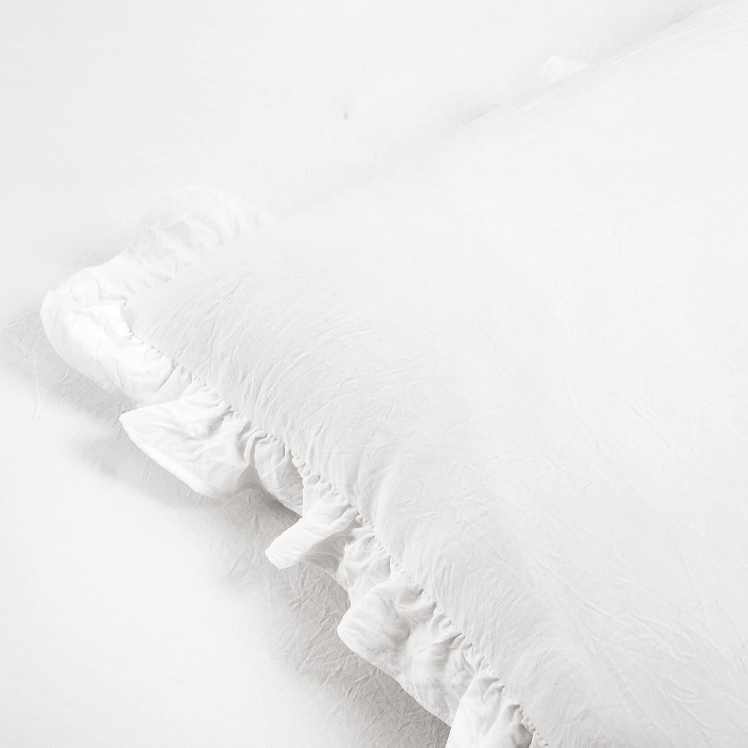 Lush Decor Juego de funda de sofá cama con falda con volantes, juego de ropa de cama lujoso de 5 piezas, elegante y encantador detalle de volantes,