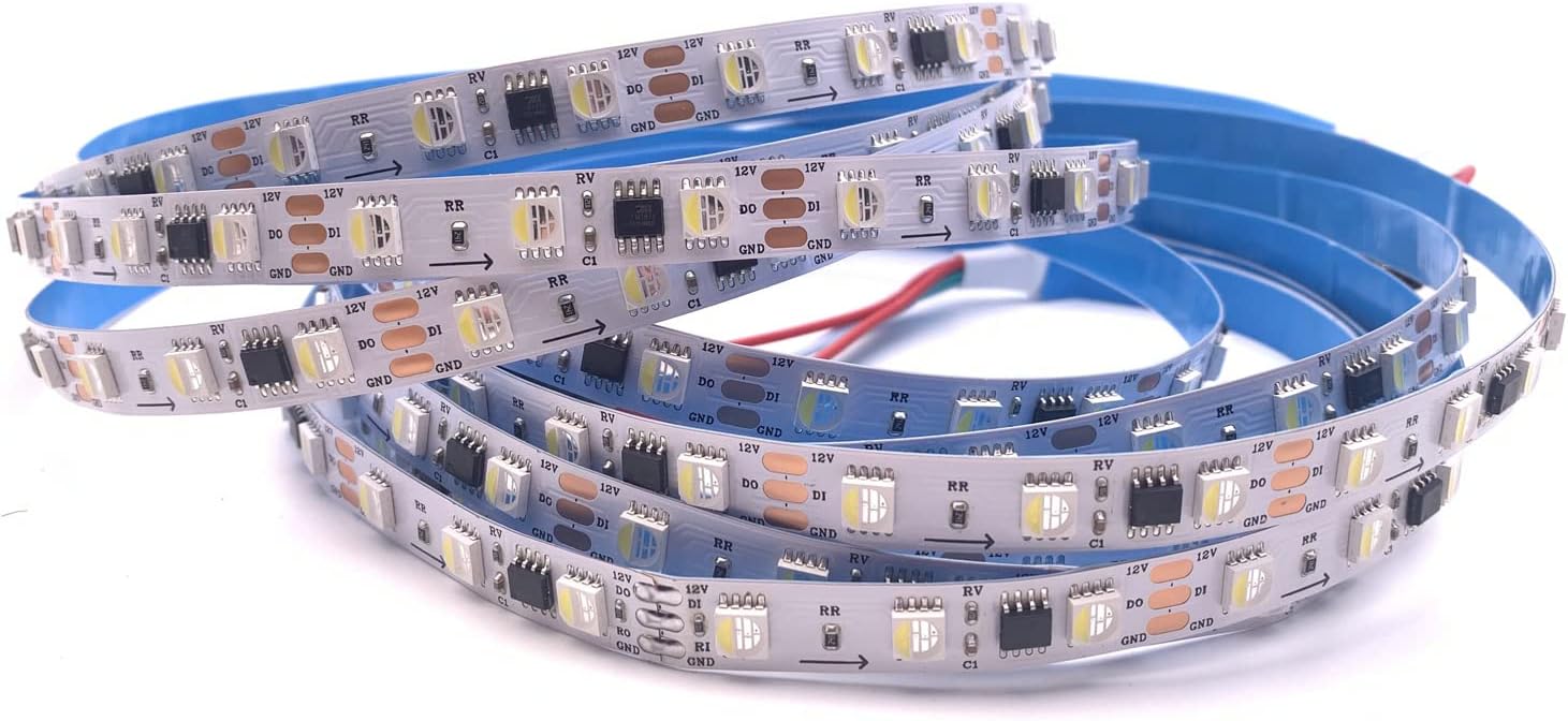 12V 24V TM1814 RGBW RGBWW 4 en 1 SK6812 similar tira LED SMD 5050 chip 4 en 1 programable direccionable inteligente Pixel cinta luz 5M 60LEDsM IP30