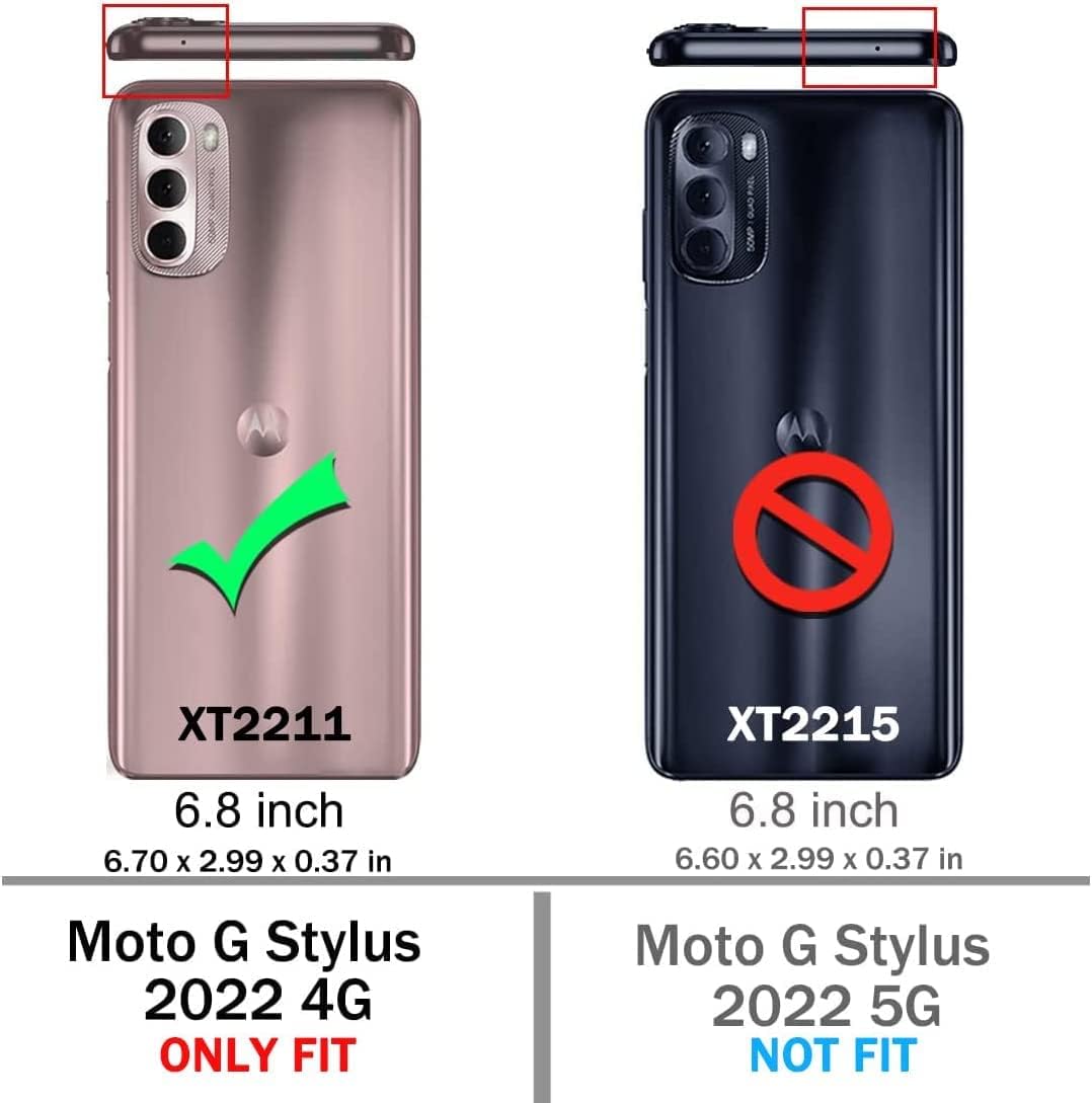YmhxcY Funda para Moto G Stylus 4G 2022 con protector de pantalla integrado, a prueba de caídas, duradera de 3 capas, protección contra caídas,