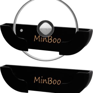 Organizador de tapa de olla de bambú para puerta de armario para pared de cocina, juego de 2 soportes para tapas de ollas y sartenes en el armario, Organizador de tapa de olla de bambú para puerta de armario para pared de cocina, juego de 2 soportes para tapas de ollas y sartenes en el armario,