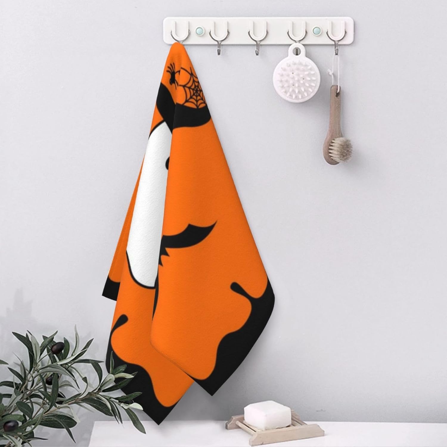 Aemca Juego de 1 toallas de mano para baño, juego de toallas de baño pequeñas y suaves fantasmas, paños decorativos para cocina, gimnasio, spa,
