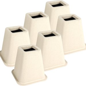 Elevadores de cama de 6 pulgadas, resistentes, paquete de 6, elevadores de muebles para sofás de gran tamaño, elevadores de sofá con almohadilla Elevadores de cama de 6 pulgadas, resistentes, paquete de 6, elevadores de muebles para sofás de gran tamaño, elevadores de sofá con almohadilla