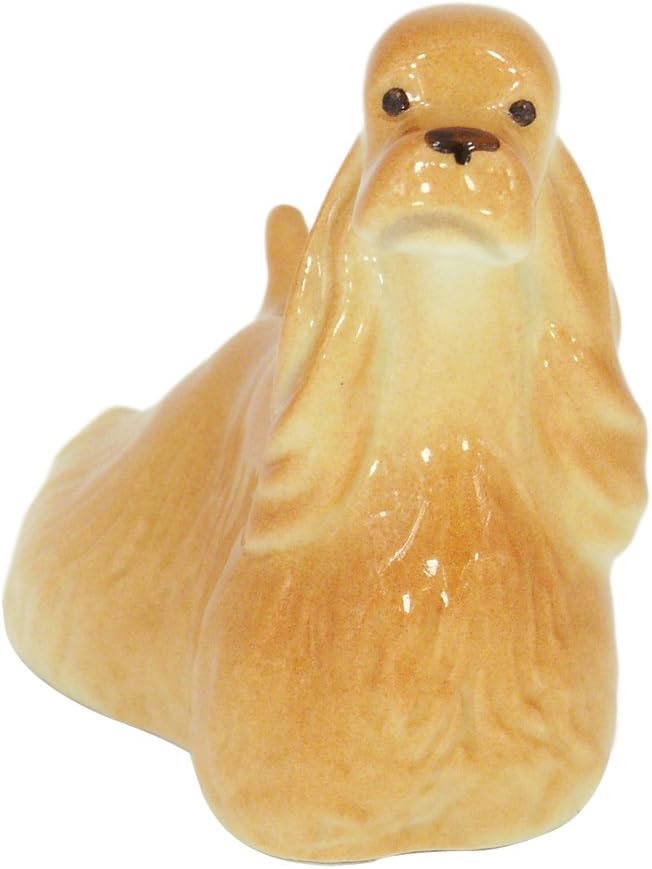 Cocker Spaniel – Figura coleccionable de porcelana Lomonosov de color rojo