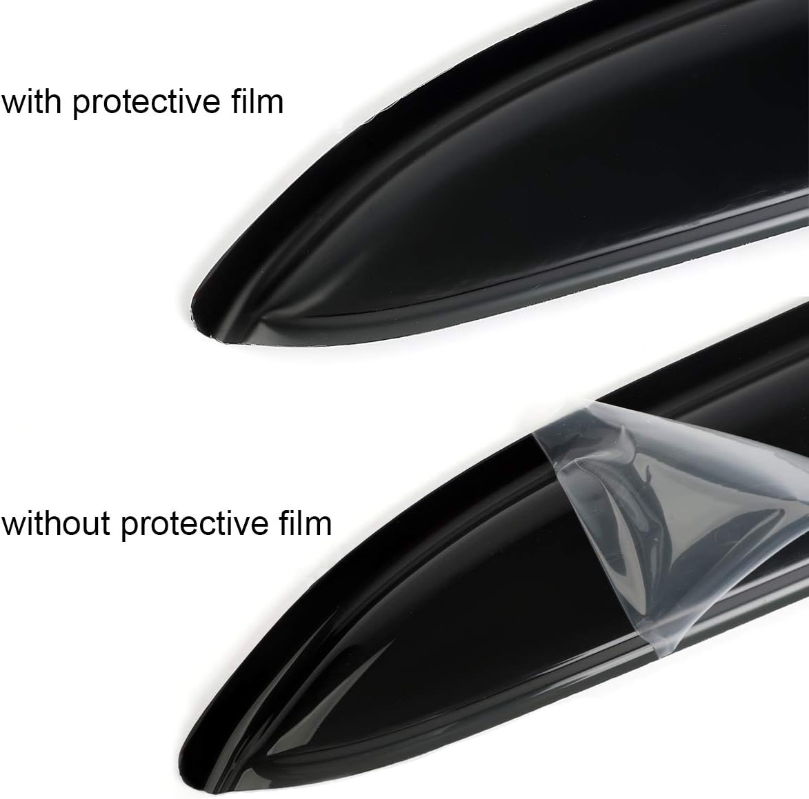 94117 Deflector de ventilación de viento para ventana lateral, 4 unidades de protector de lluvia de humo oscuro para Jeep Commander 2006-2010