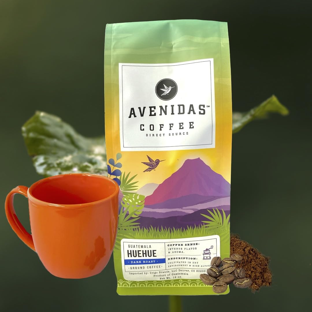 AVENIDAS Coban – Café de grano entero (bolsa de 12 onzas) granos de café tostado ligero, paquete de 1