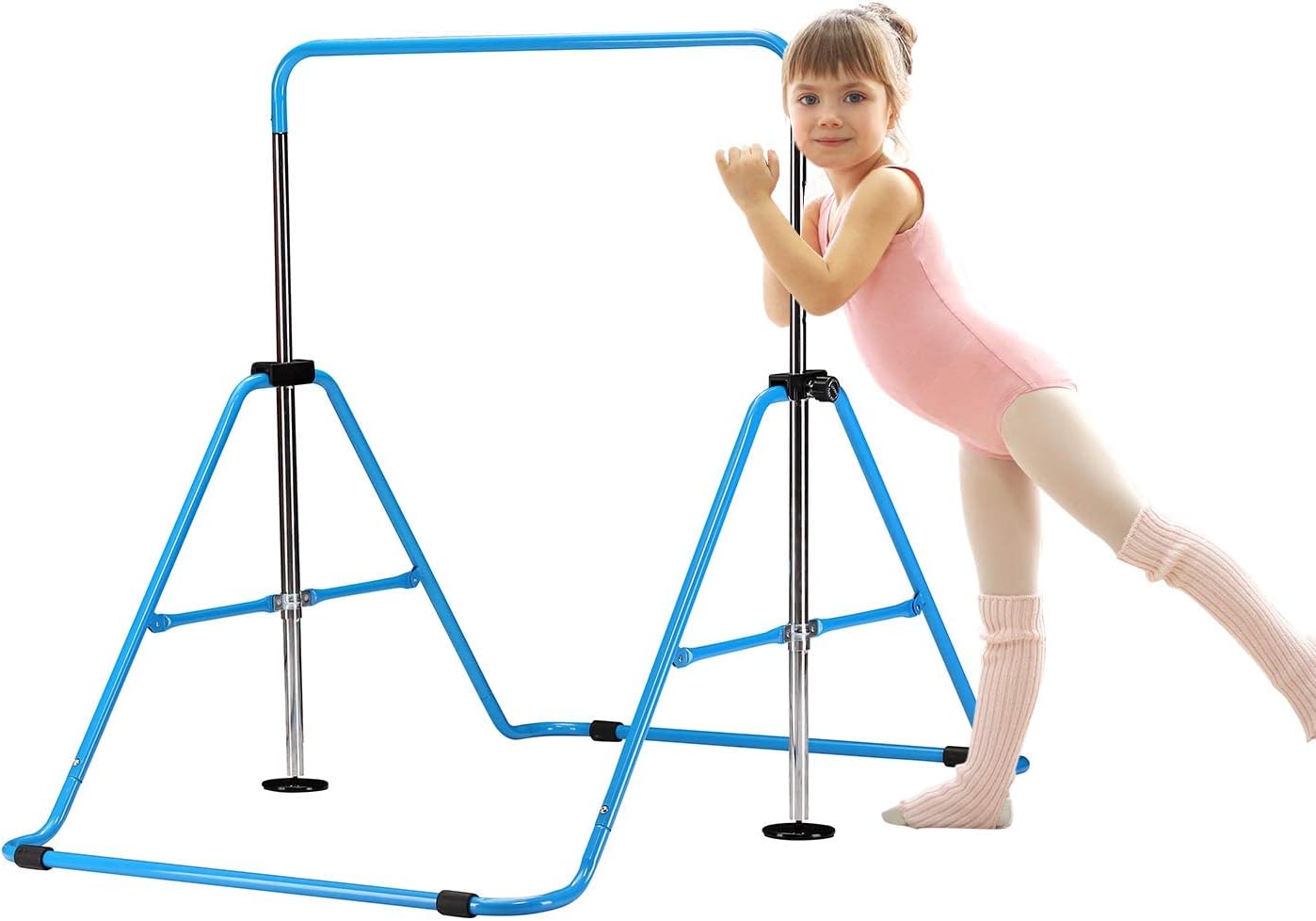 Barra de gimnasia para niños, barra de entrenamiento junior, barras horizontales ajustables en altura, barras de gimnasia plegables para niños