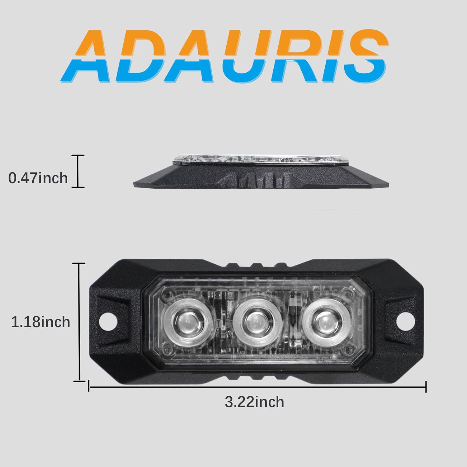 3 luces estroboscópicas LED para camiones, luces de vehículos de emergencia para vehículos, luces intermitentes para vehículos, 12 V -24 V, súper