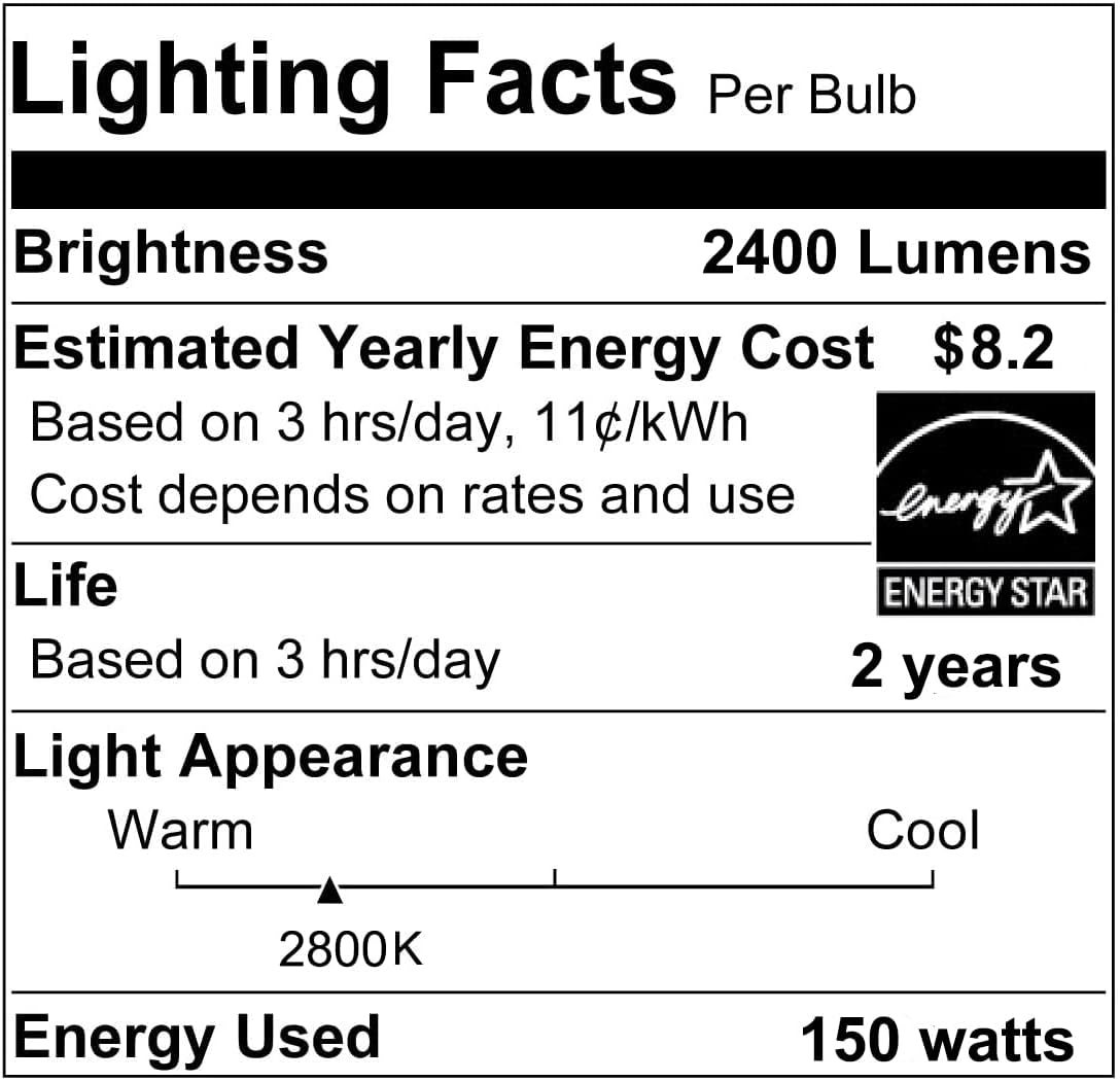 Rnyloas PAR38 – Luz de inundación halógena, paquete de 4 bombillas de inundación de larga vida útil 150 W 120 V PAR38 regulable, bombilla PAR38 de