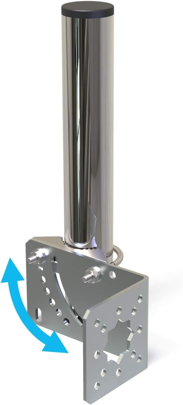 Soporte de poste de montaje de antena de 1.5 pulgadas de diámetro a la pared para antena exterior estación meteorológica de 10 pulgadas de longitud