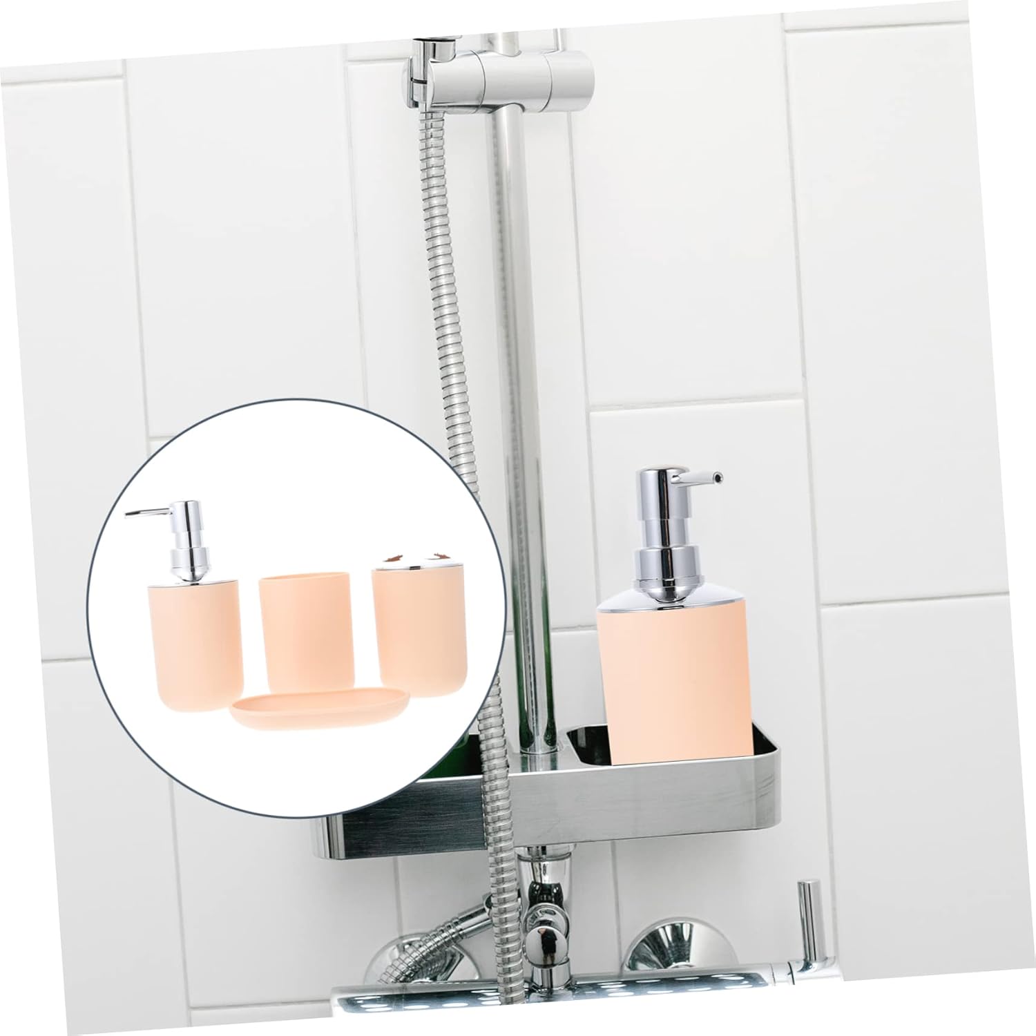 Zerodeko Juego de 3 juegos de baño, accesorios decorativos de baño, decoración de baño bohemia, accesorios de baño blanco y negro, accesorios para