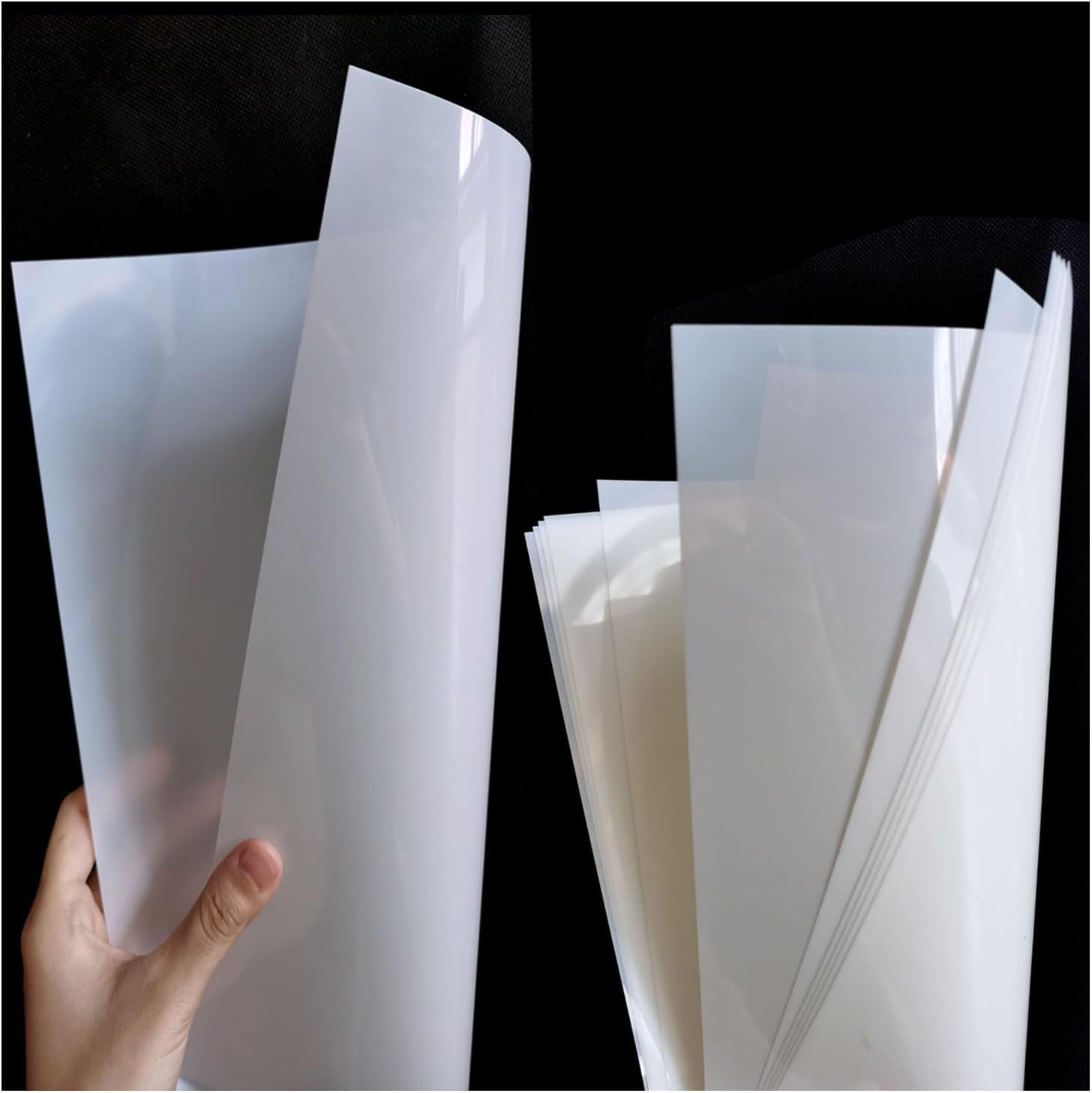 Hojas de Mylar en blanco de 7.5 mil para plantillas, 8 piezas de 12 x 24 pulgadas, hojas de plantillas en blanco de PET translúcido lechoso,