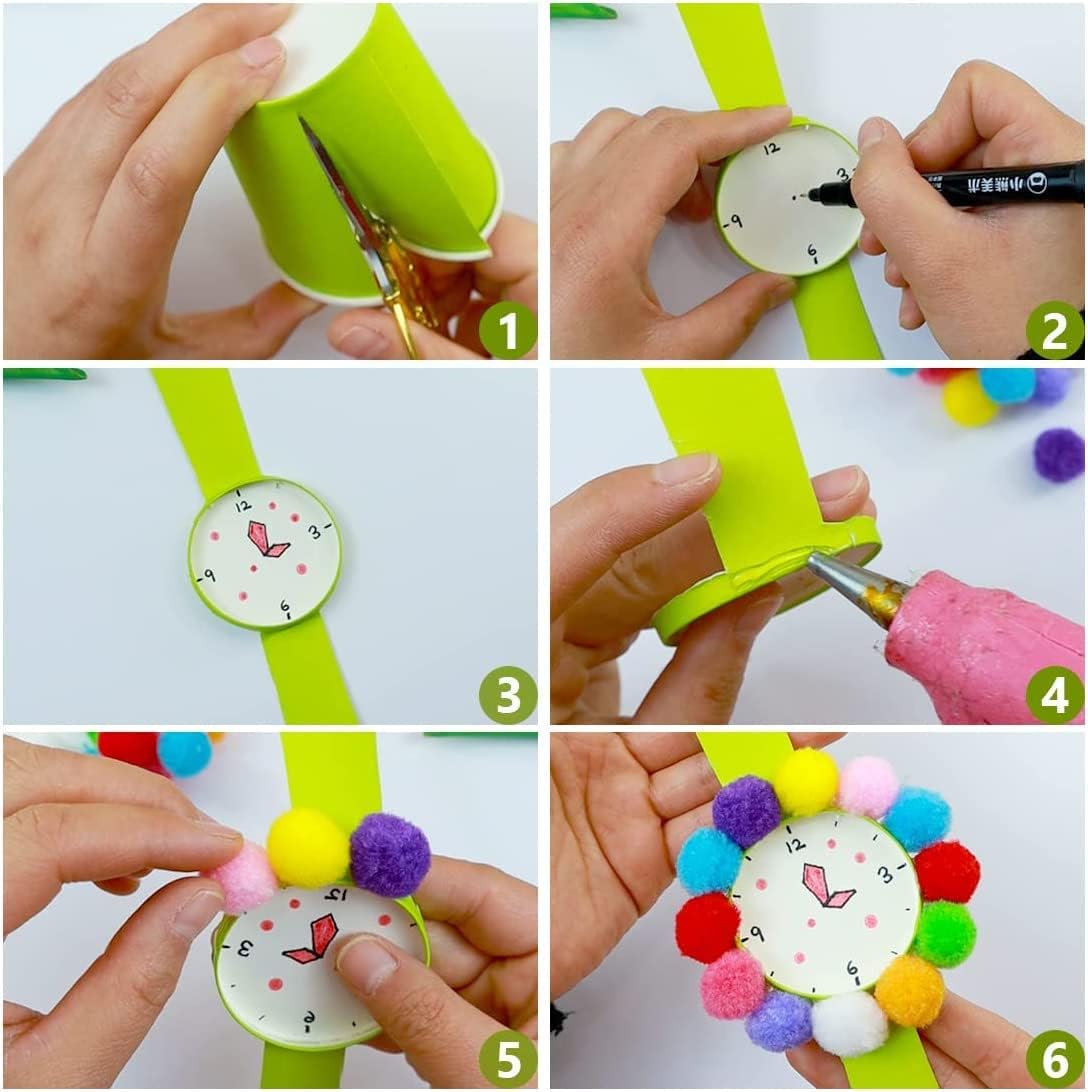 Praisebank Pompones multicolores, 2000 unidades, 0.4 in, pompones para artes y manualidades, pompones en frasco, pompones para manualidades.