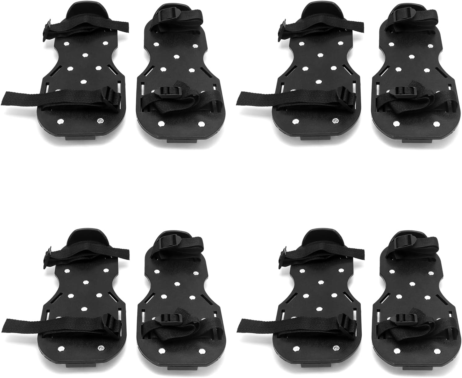 QWORK Zapatos Gunite con pinchos cortos de 34 pulgadas, perfectos para pisos epoxi, superposiciones, instalación de cubierta, color verde (par)
