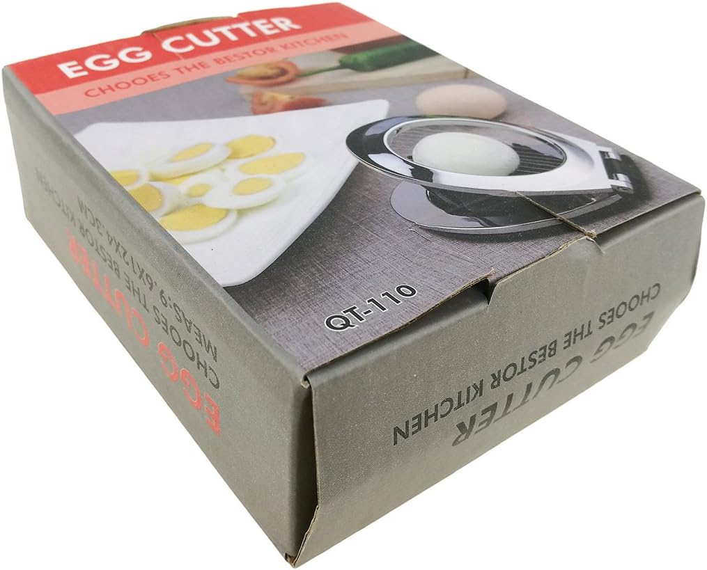 Cortador de huevos de acero inoxidable con 3 estilos de rebanar
