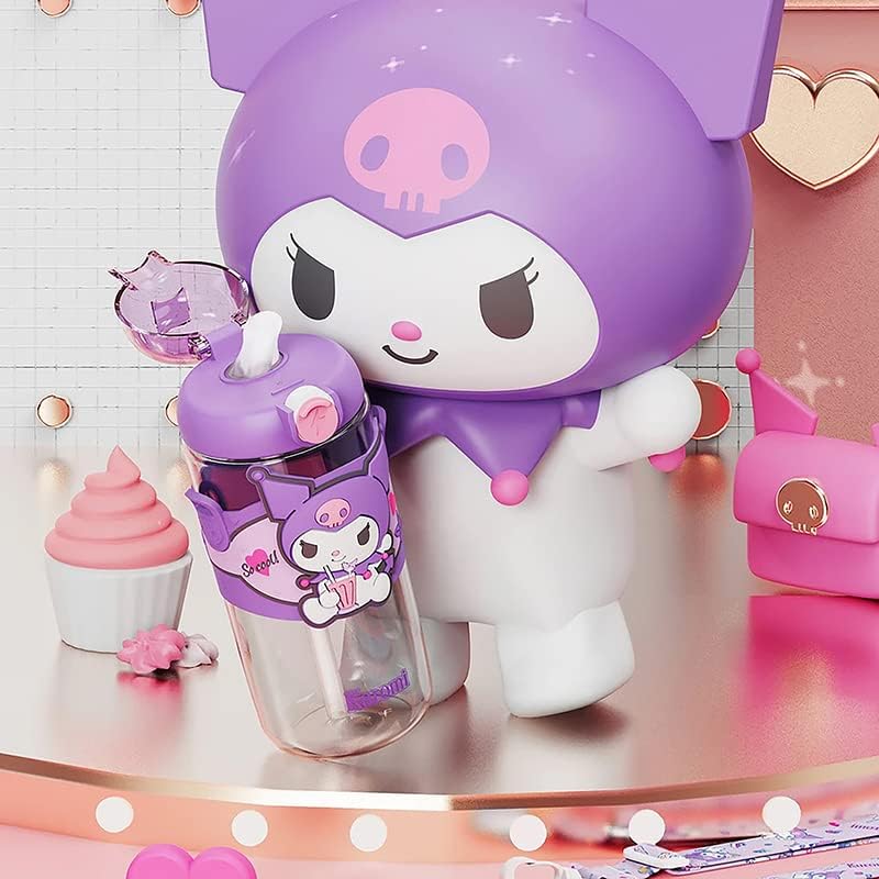 Botella de agua de anime para mujeres y niñas, bonita taza de agua aislada, copa deportiva, escuela, al aire libre, viajes, regalo de cumpleaños,