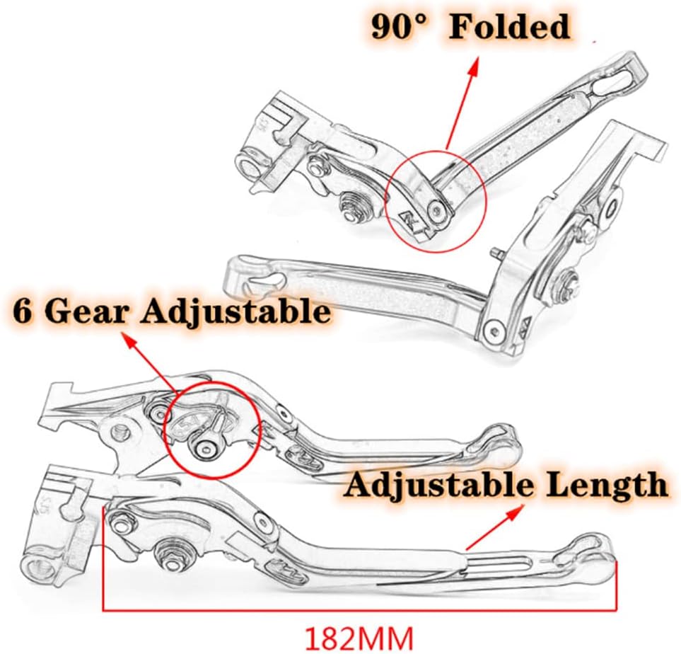ESPEEDMTC para KTM 390 Adventure ADV 2020-2023 Aleación de aluminio CNC modificada Longitud ajustable plegable freno palanca de embrague Accesorios