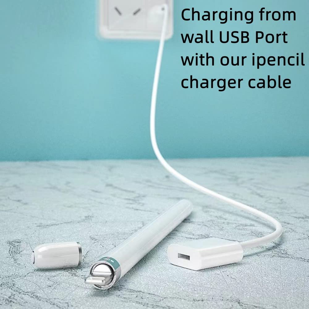 Cargador de lápiz Apple, cargador USB A a Apple Pen, adaptador de lápiz Apple compatible con Apple Pencil de 1 generación (1 paquete, 3.31)