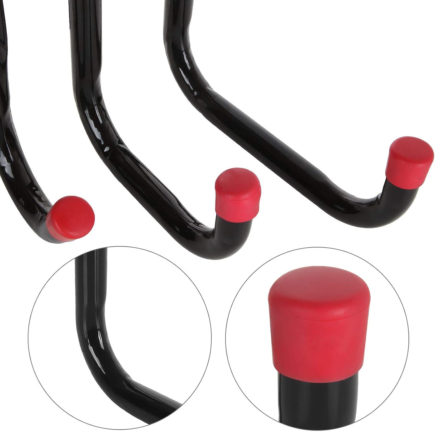 Paquete de 12 ganchos de almacenamiento de garaje resistentes de 3.75 pulgadas, 5.5 pulgadas, 7 pulgadas, ganchos de pared para kayak, ganchos de