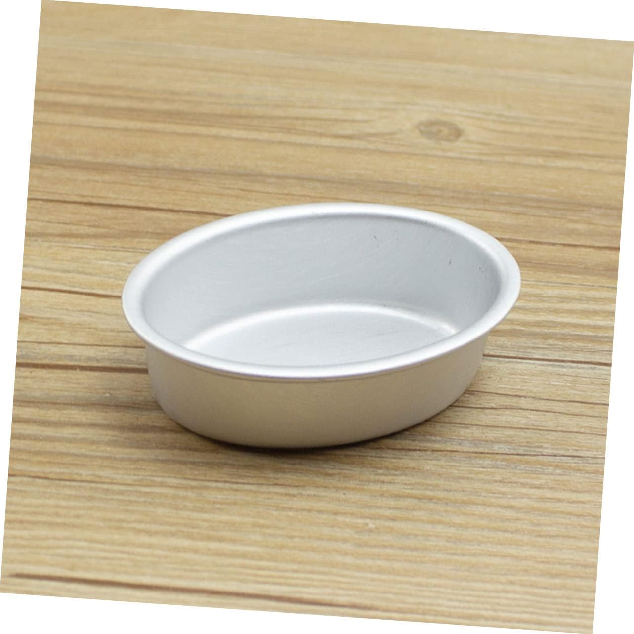 Abaodam 50 moldes ovalados de forma ovalada para queso, molde para hornear pudín, platos para hornear pan, bandeja redonda para hornear, sartén de