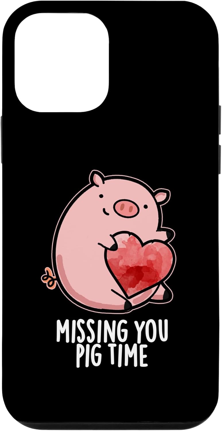 iPhone 12 mini Missing You Pig Time Funny Animal Pun Case