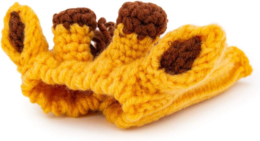 Zoo Snoods Disfraz de jirafa para perros y gatos, cálido sin solapa, capucha para mascotas, traje de perro para invierno, Halloween, Navidad y Año
