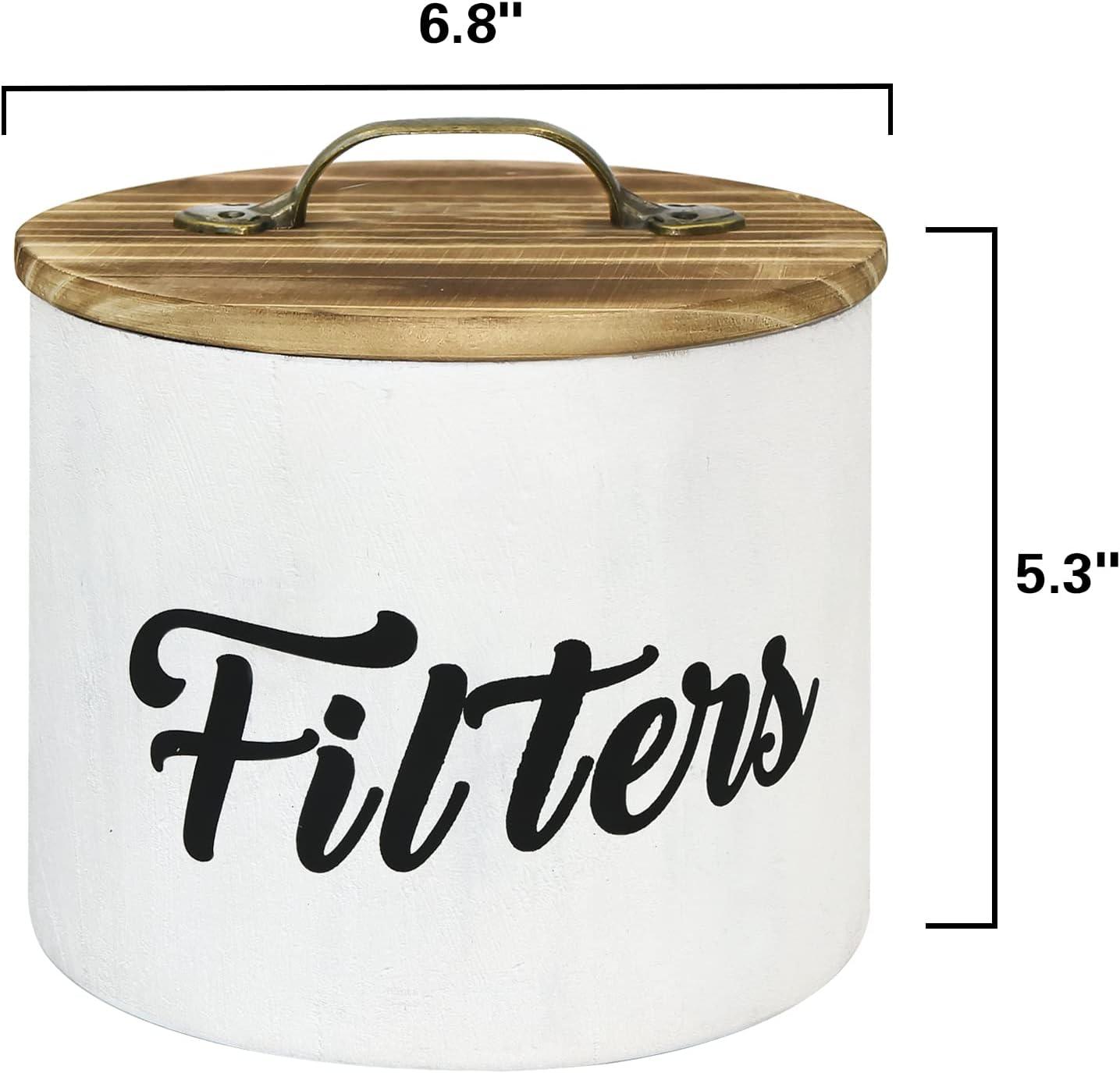 Soporte para filtro de café, cesta de almacenamiento de filtro blanco para mostrador, funda de madera, accesorios de barra de café, estación de